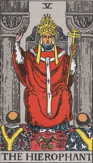 The Hierophant — Rider-Waite tarot card