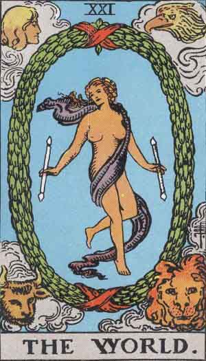 The World — Rider-Waite tarot card