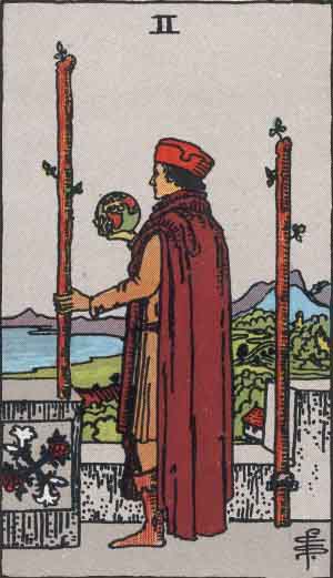 Two of Wands — Rider-Waite tarot card
