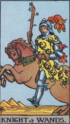 Knight of Wands — Rider-Waite tarot card