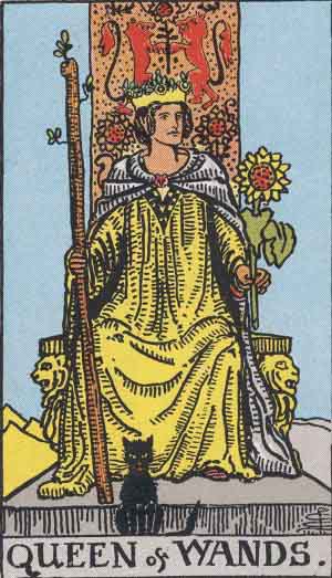Queen of Wands — Rider-Waite tarot card