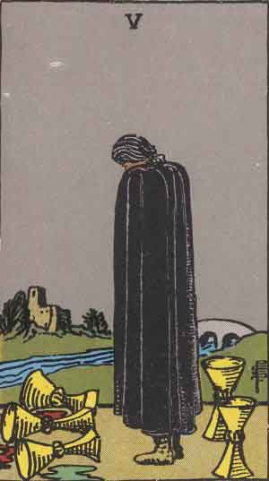 Five of Cups — Rider-Waite tarot card