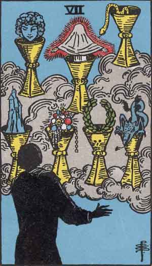Seven of Cups — Rider-Waite tarot card