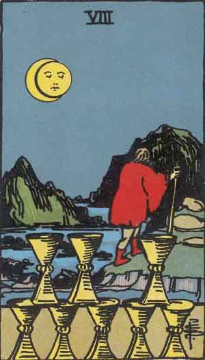 Eight of Cups — Rider-Waite tarot card