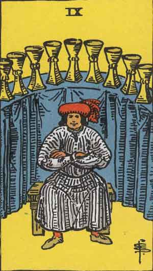 Nine of Cups — Rider-Waite tarot card