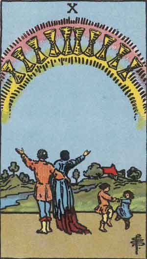 Ten of Cups — Rider-Waite tarot card