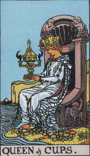 Queen of Cups — Rider-Waite tarot card