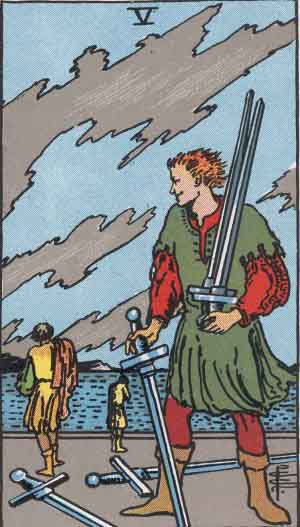 Five of Swords — Rider-Waite tarot card