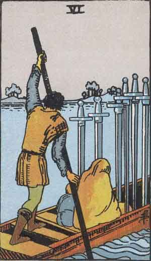 Six of Swords — Rider-Waite tarot card