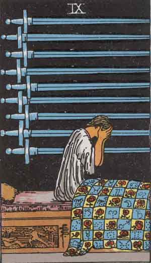Nine of Swords — Rider-Waite tarot card