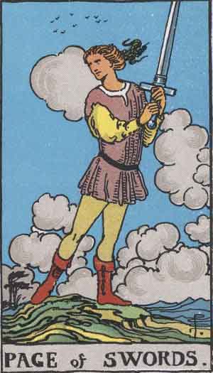 Page of Swords — Rider-Waite tarot card