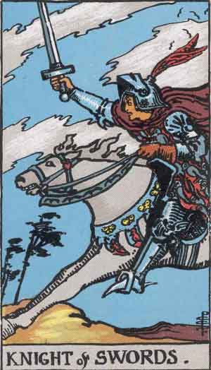 Knight of Swords — Rider-Waite tarot card