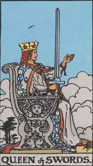 Queen of Swords — Rider-Waite tarot card