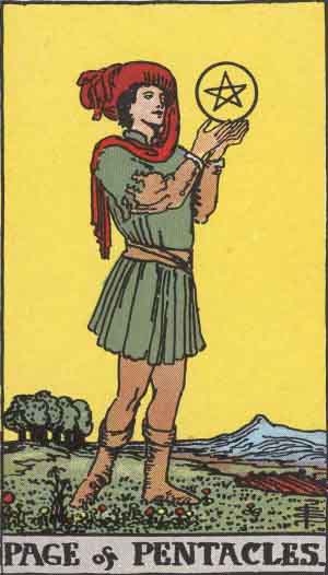 Page of Pentacles — Rider-Waite tarot card